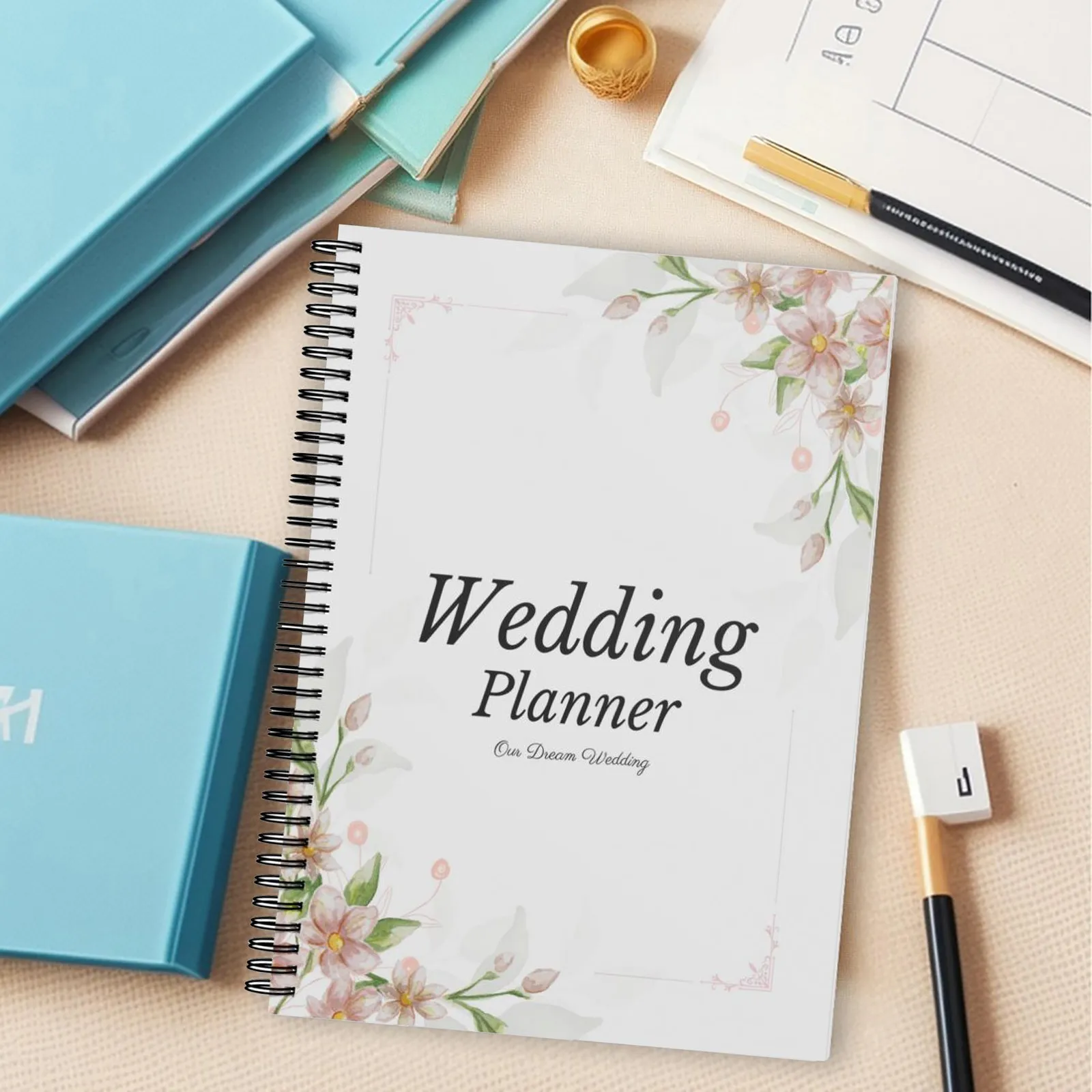 مخطط قائمة مرجعية لحفلات الزفاف، مجلة إعداد الزفاف وإدارة الجدول الزمني، دفتر أدوات تنظيم الزفاف المثالي #4