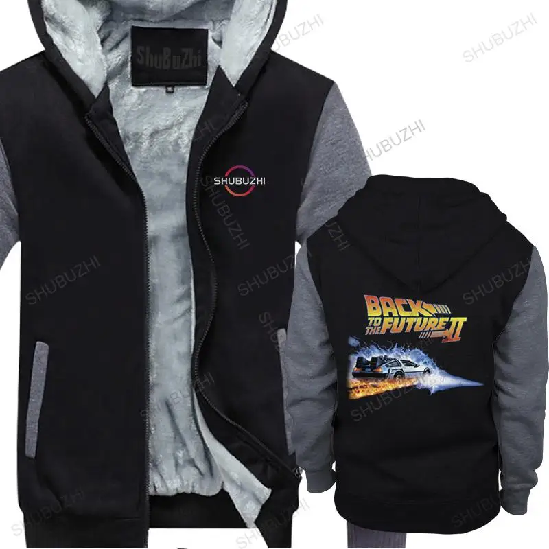 

Classic Back To The Future hoodies fleece Cotton thick hoodies Printed science fiction film fleece Tops Movie Fan Clothes