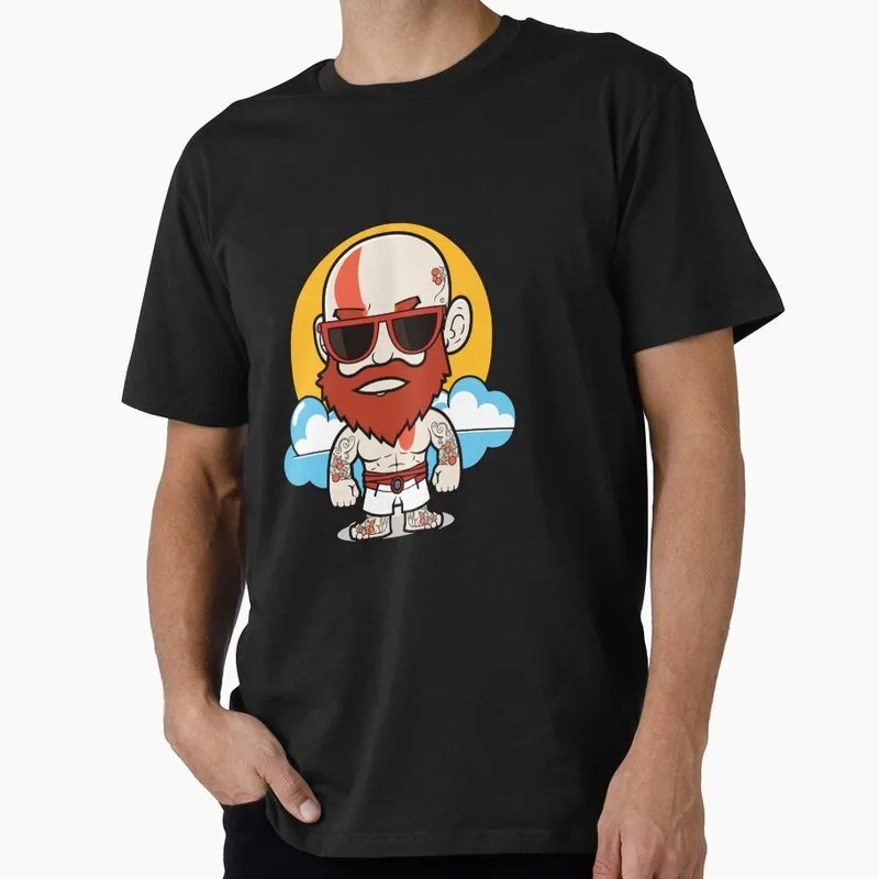 God of War Kratos T Shirt 0911 Men's Gaming Graphic Tee Spartan Warrior Ragnarok Streetwear Short Sleeve Unisex Gamer Gift Tops