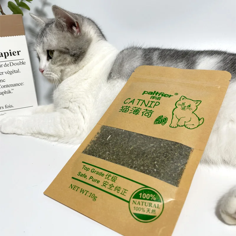 Premium Catnip for Cats 100% Natural Cat Nip Bulk 10g Catmint Menthol Flavor Non-toxic Healthy Cat Treats Accessories for Cats