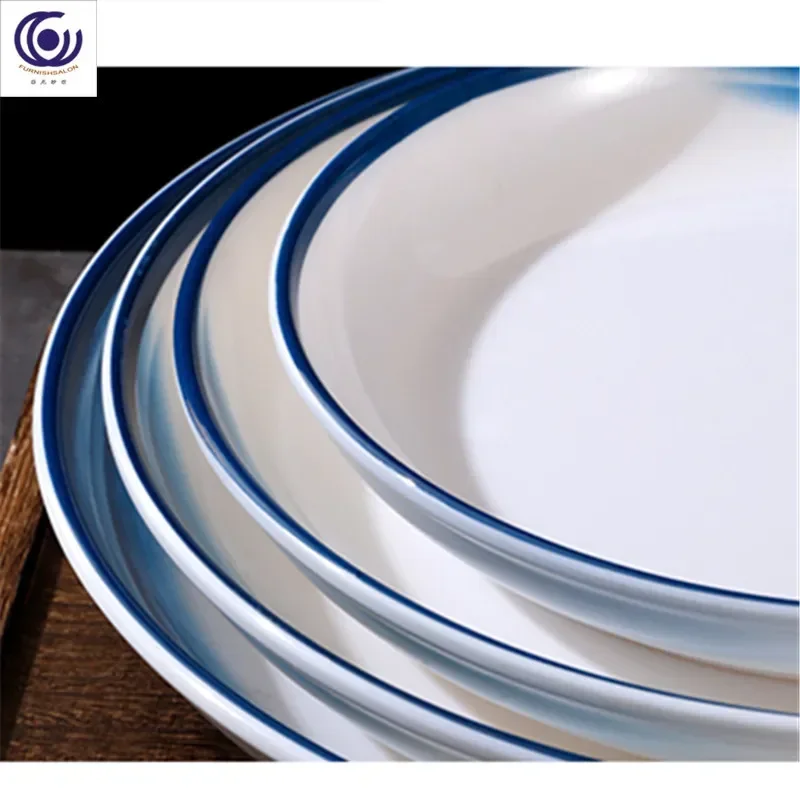 Melamine Tableware Set for Home, Flat Plate, Dinner Plates, Dinner Sets, Special Counter, 1 Solid Color, 8 Inches