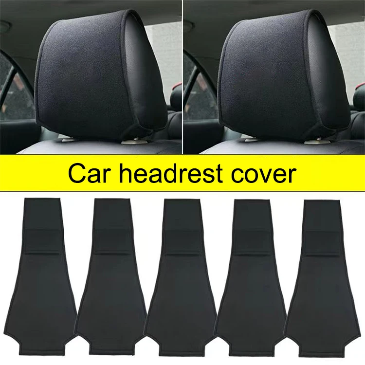 High-end Car Headrest Cover Auto Head Pillow Pillowcase Car Sticker For Ford focus Fiesta EcoSport ESCORT ranger fusion mondeo