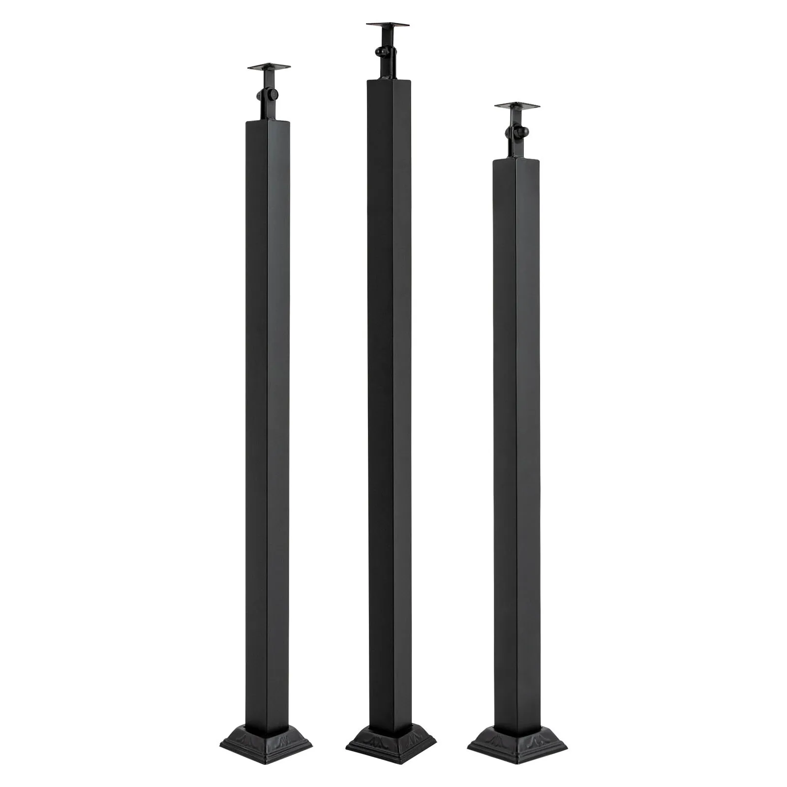 Metal Square Railing Spindles Rust-Proof Balusters Post Outdoor Stair Remodeling