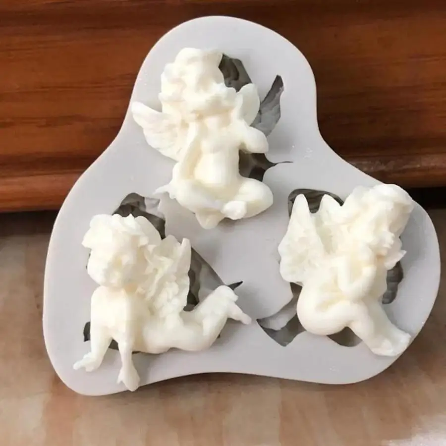 1 Pcs Creative New 3D Baby Angel Silicone Mold Random Color Multifunctional Baking Tool For Cake Fondant Cookie Candy Decoration
