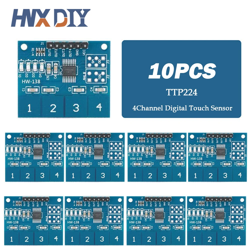 5/10 шт., 4-канальный сенсорный модуль TTP224