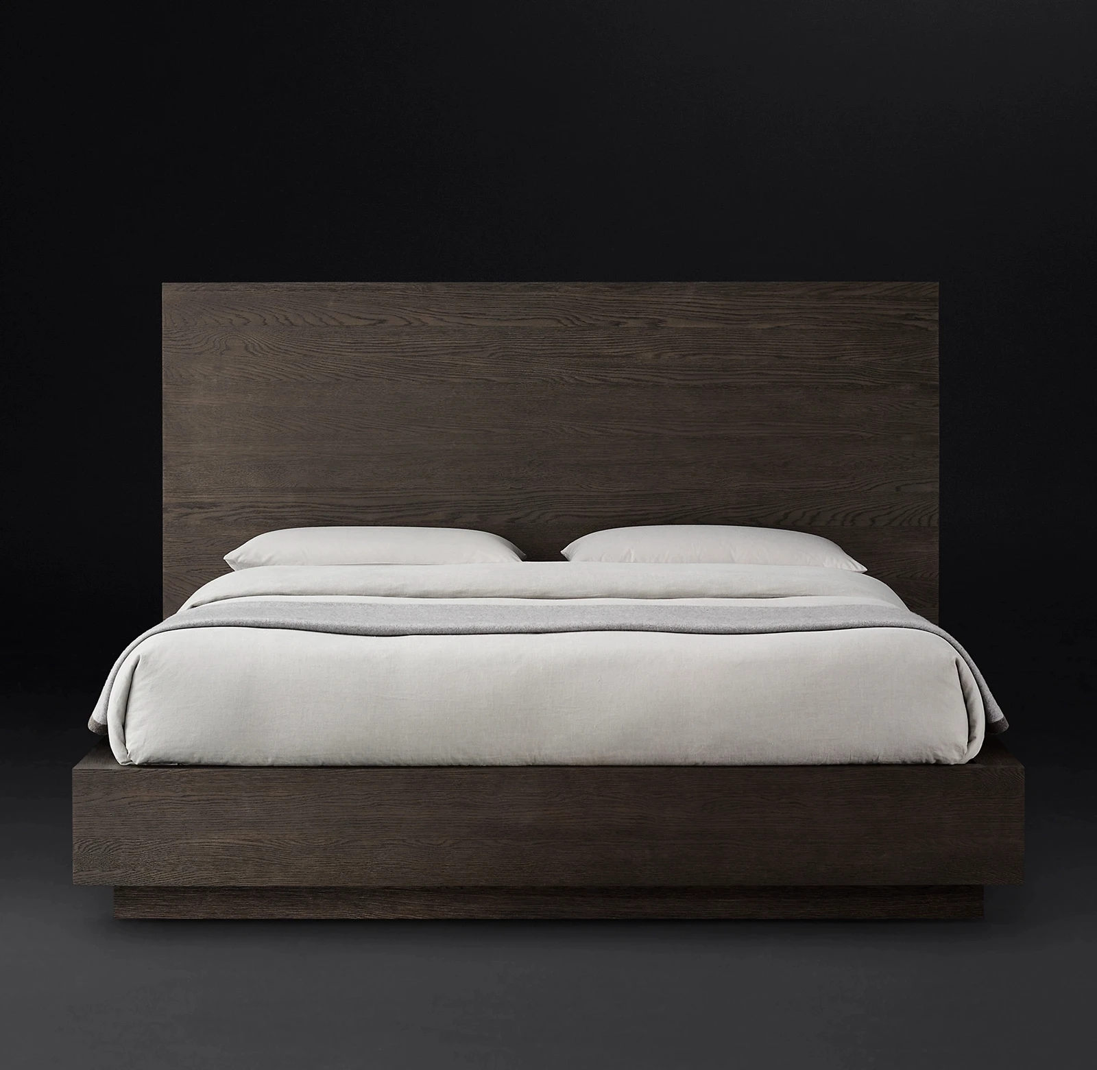 

RH American/country factory bed French retro double bed modern simple oak master bedroom marriage bed 1.5/1