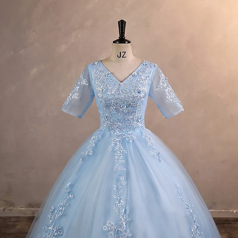 Ashley Gloria Short Sleeve Quinceanera Dresses Elegant Party Dress Plus Size Ball Gown 2024 New Vestidos