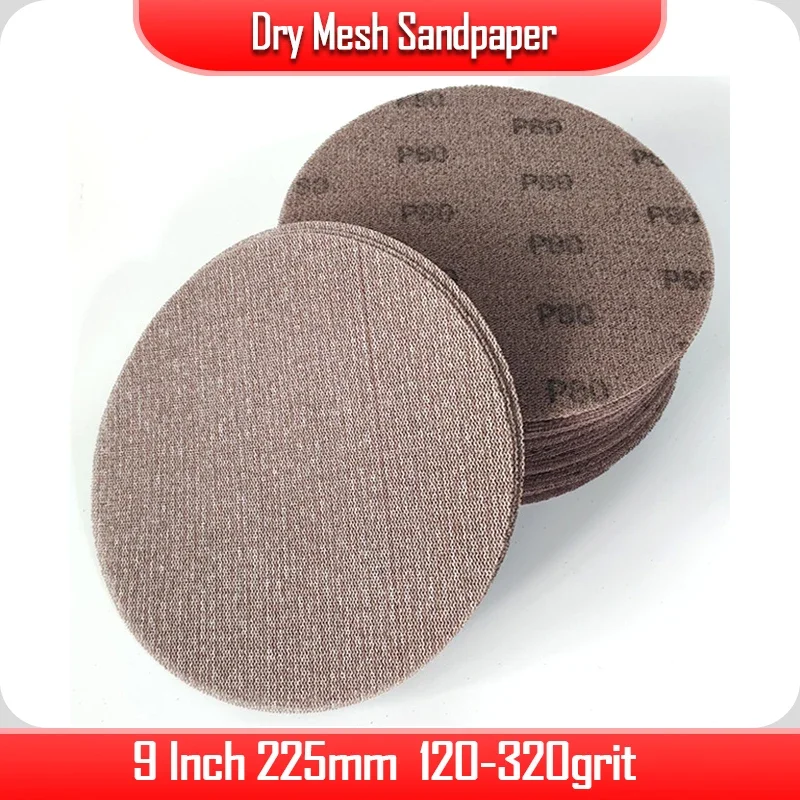 

Mesh Sandpaper Grinding Disc 9"225 MM for FESTOOL etc sander Alumina Dust-free Anti-stick Abrasive Sandpaper Mesh Disk P80-320