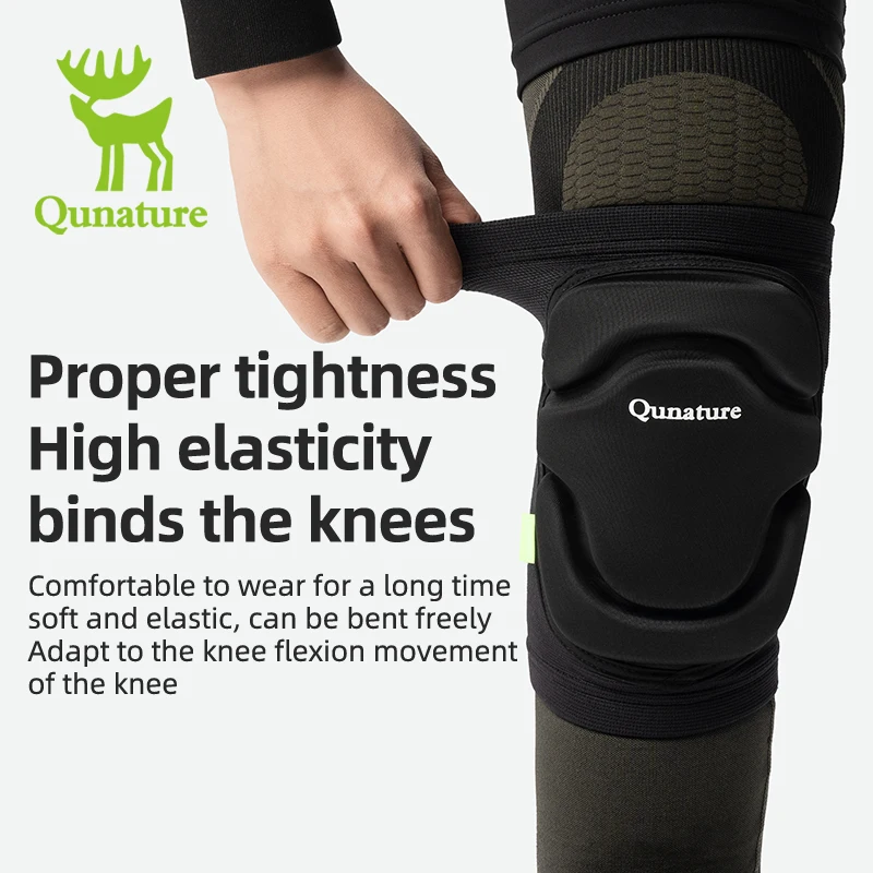 Qunature Sport Knee Pads Single Double Board Ski Knee Pads Protective Gear Knee Anti-fall Riding Outdoor  Legs Knee Pads