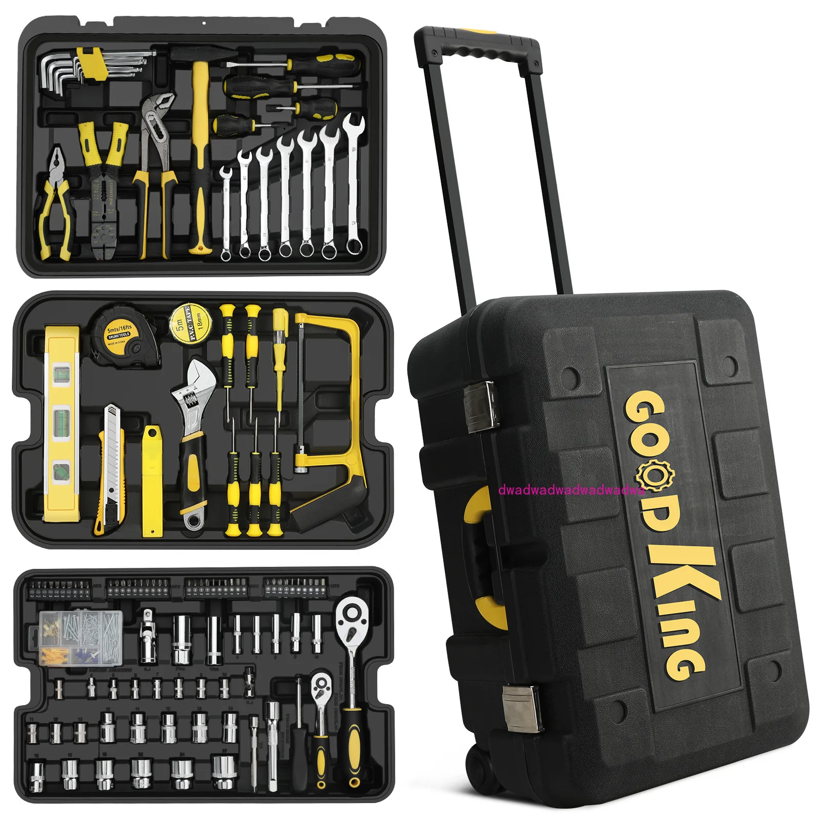 Factory direct sales 318 pieces trolley case tool set tool combination sleeve dual-purpose wrench cross-border wholesale