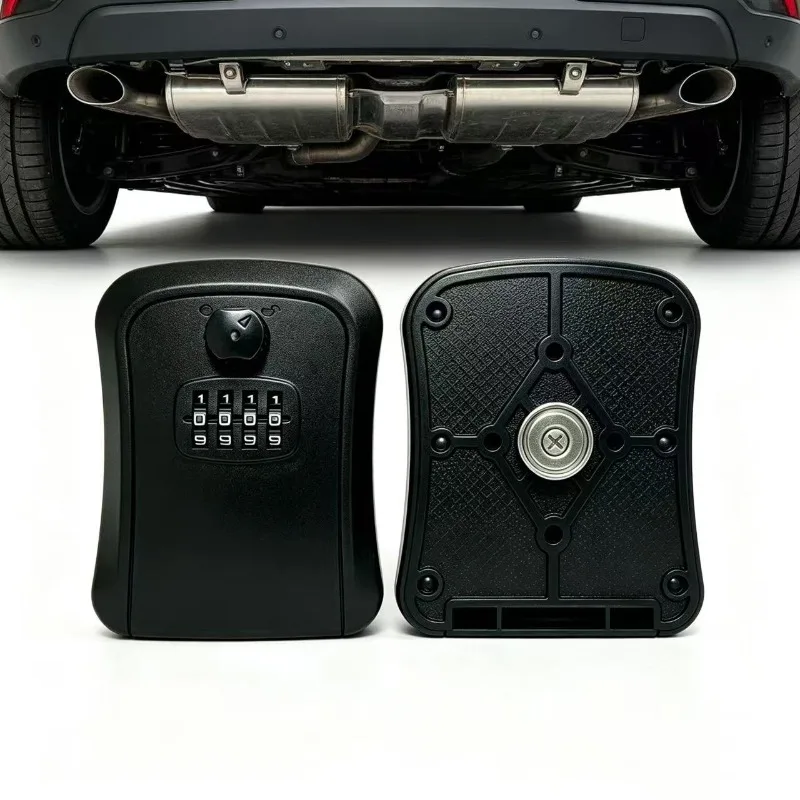 Portable Strong Magnetic Password Key Box All Plastic Lock Outdoor Home Security Storage Safe for Spare Keys Car Travel
