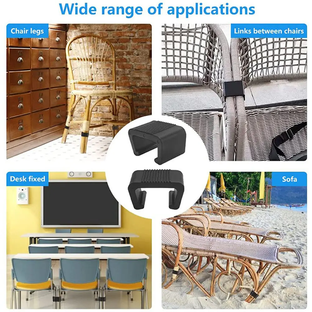 8Pcs Sectional Sofa Fasteners Plastic Clips Outdoor Furniture Alignment Clamps Wicker Chair Connectors
