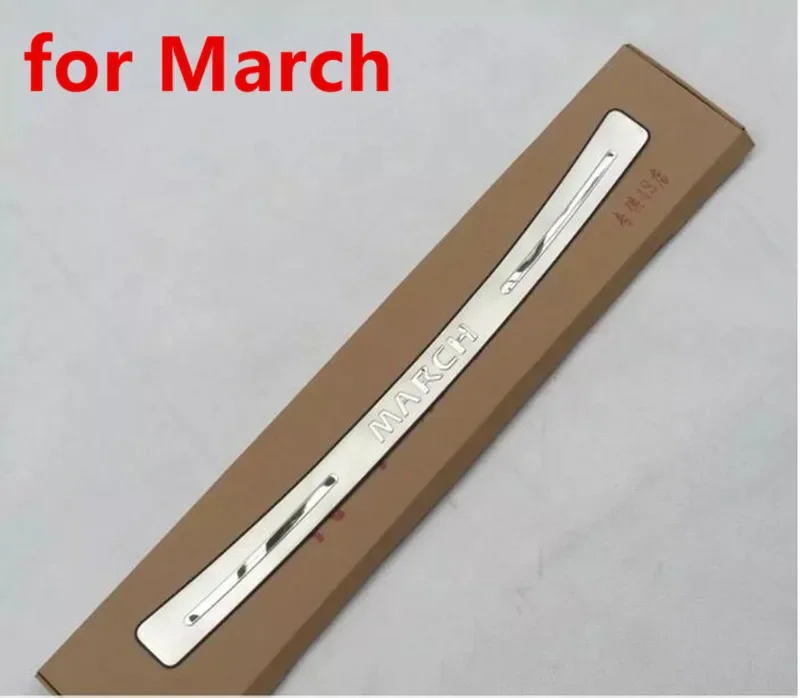 High quality stainless steel Rear bumper Protector Sill For NISSAN March 2011-2019 Car Styling