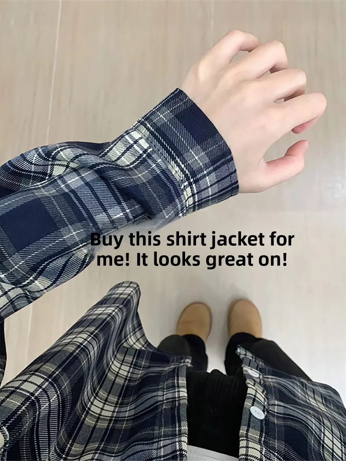 Retro Blue And White Plaid Long Sleeve Shirt Men's Lightweight Outerwear Collared Youthful Summer Fashion Loose Fit Casual Wear