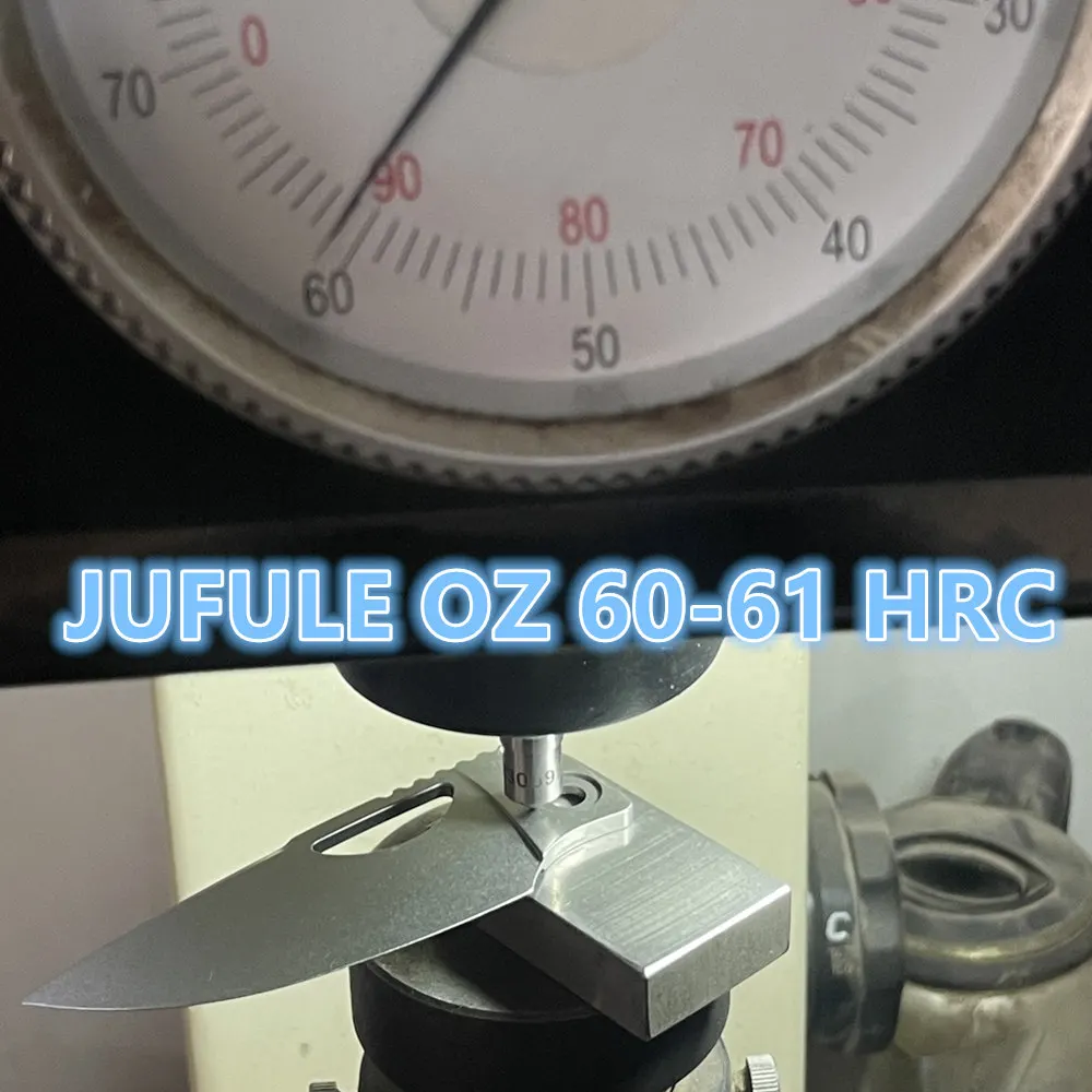 JUFULE 3 "شفرة OZ Rosie مقبض تيتانيوم 60 + HRC 154 سنتيمتر محامل السيراميك الصلب جيب EDC أداة التخييم هانت سكين للفرد في الهواء الطلق