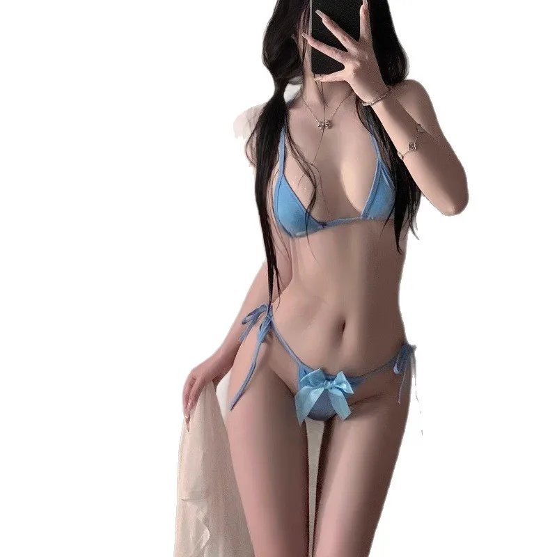 

Женское эротическое белье, трехточечное бикини, соблазнительная перспектива, страстное, без зачистки, чистое желание, висит на шее