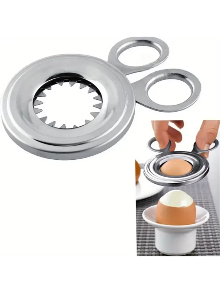 Durable Convenient Hard-boiled Egg Shell Topper Snipper Cutter Stainless Steel Opener Essential Cooking Utensil Home Egg Cookie