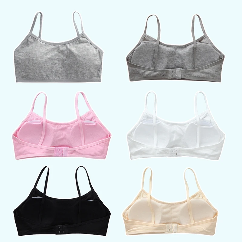 

Children Innerwear Girls Bra vest Removable Sponge Cup Puberty Girls Training Bras Breathable Teen 8-16T Girls Brassiere 여학생 속옷