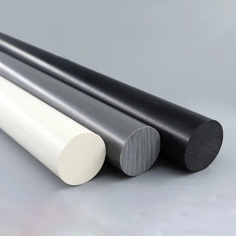 Gray/Black PVC Rod, Solid Rod, Round Rod, PVC Rod Material With Excellent Acid and Alkali Resistance and Insulation Properties