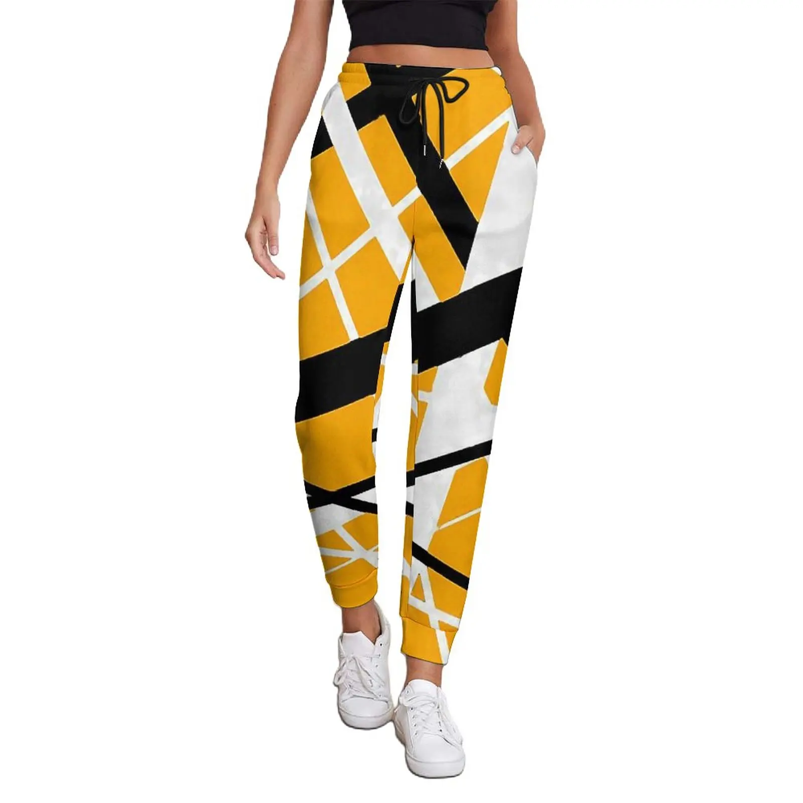 Van Halen Pants Women POPULAR IN YELLOW Hip Hop Sweatpants Spring Casual Pattern Trousers Big Size 3XL