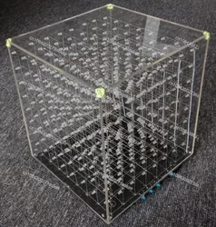 3D8 CUBE8 8x8x8 LED Light Cube Finished Product, Send Shell, with Spectrum, Support Wireless Remote Control