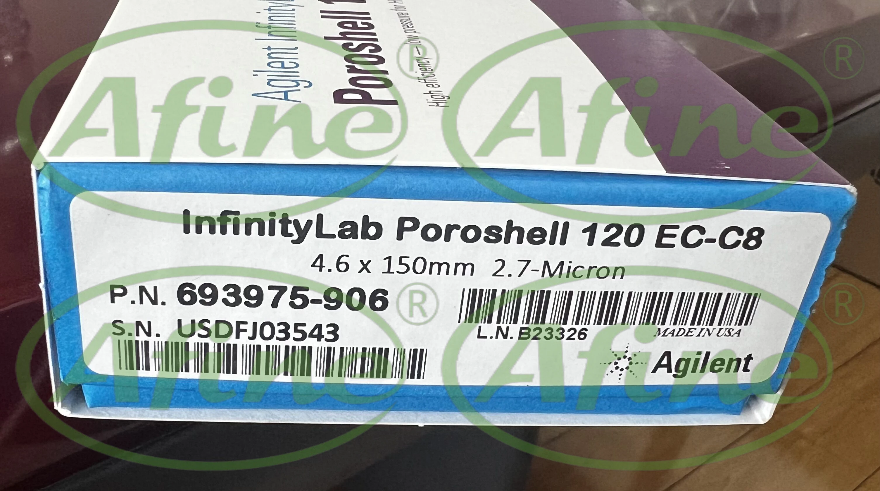 AFINE Agilent 693975-906 InfinityLab Poroshell 120 EC-C8, 4.6 x 150 mm, 2.7 µm