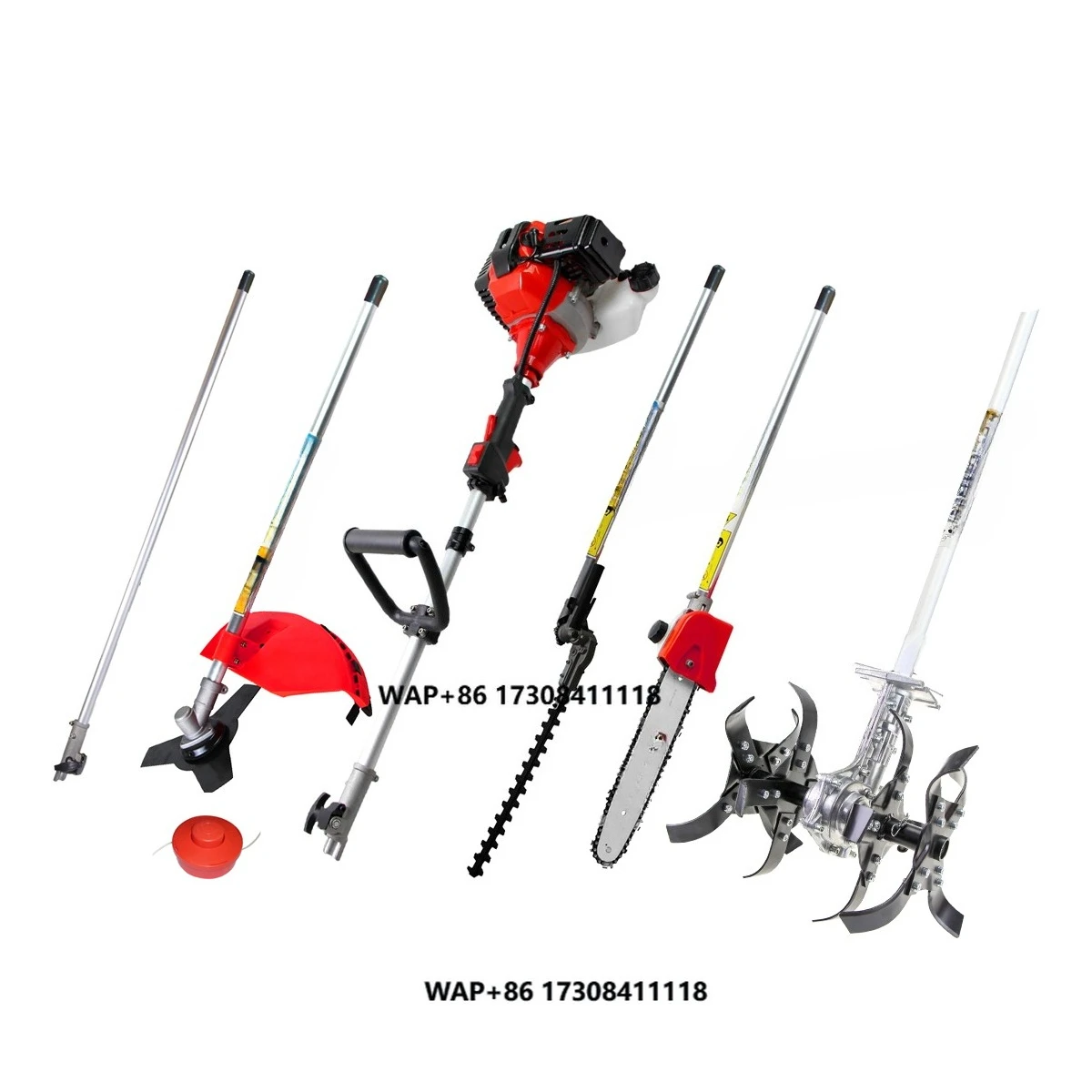43/52cc Multi Function Garden Tool Petrol Combo  5 in 1 Brush Cutter
