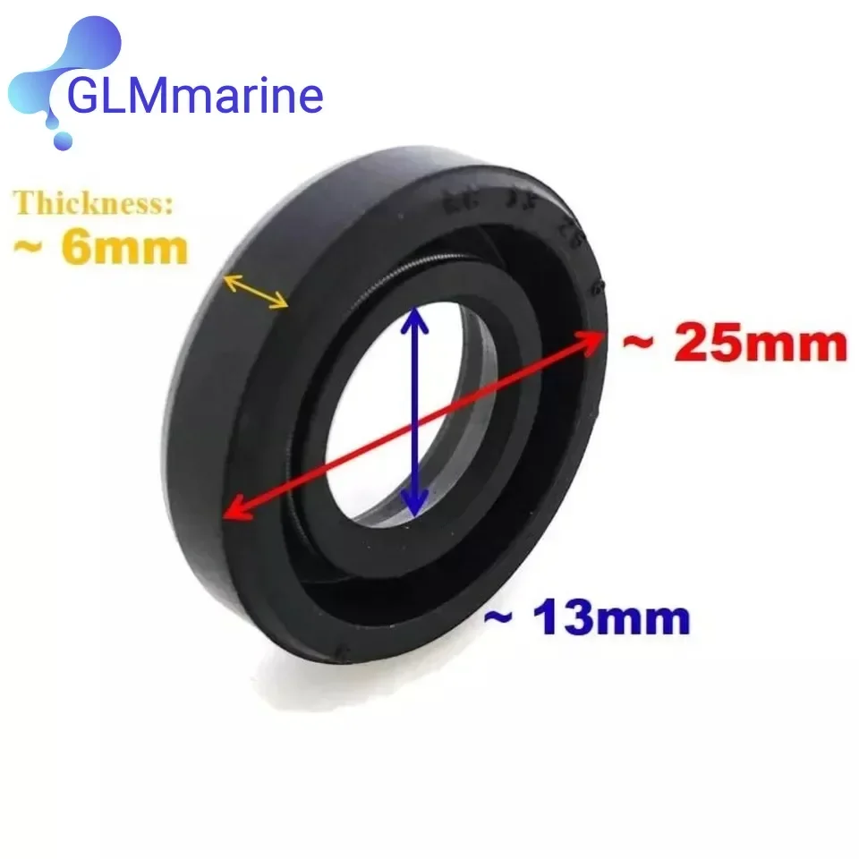 2Pcs Oil Seal 93101-13M11-00 for Yamaha Outboard 9.9HP 15HP 1985-2005 Engine Replacement F15-04000008 85658