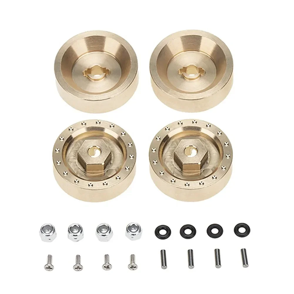 For 1/24 Axial SCX24 90081 RC Car Metal Wheel Counterweight Wheel Hub Thickness 6mm Brass Coupler Kit