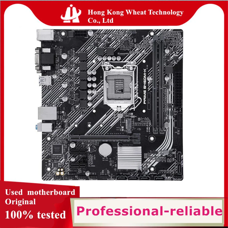 Used For Intel PRIME B460M-K motherboard original B460 DDR4 64GB LGA 1200 USB3.0 SATA3 PCI-E 3.0 Desktop Mainboard