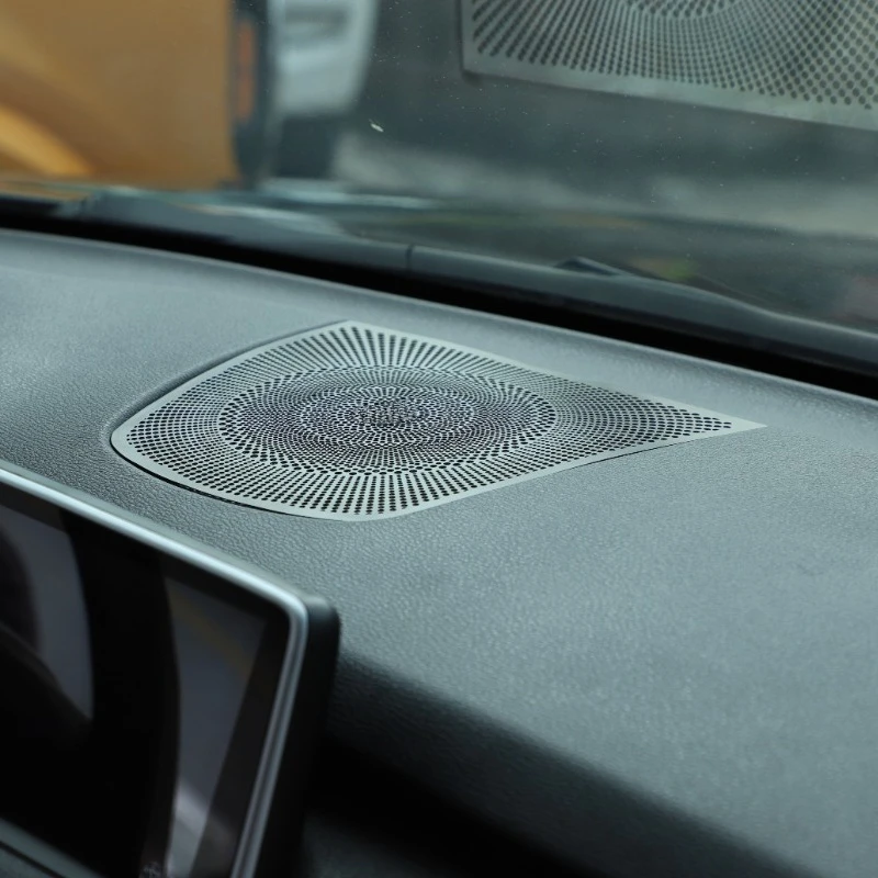 For BMW X5 X6 X7 F15 G05 F16 G06 GO7 2014-2022 Aluminum Alloy Black Car Dashboard Speaker Cover Trim Stickers Car Accessories