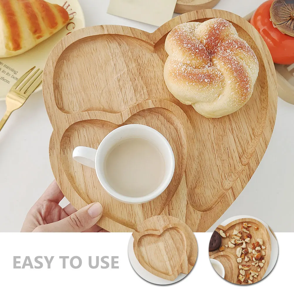 

Heart Shaped Food Serving Platter Large Snack Storage Household Bread Tray Functional Fruit Dry Tray