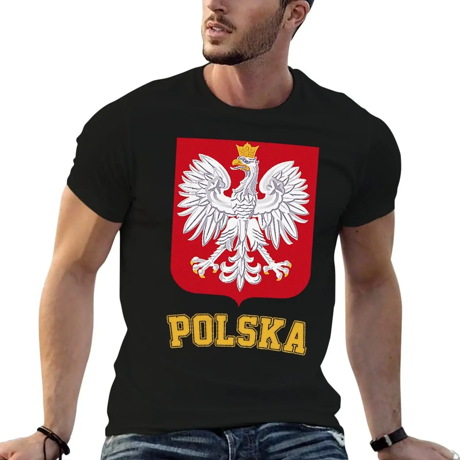 Vintage Style Poland Polish Eagle Flag T-Shirt for a boy plus size tops summer tops tee shirts for men