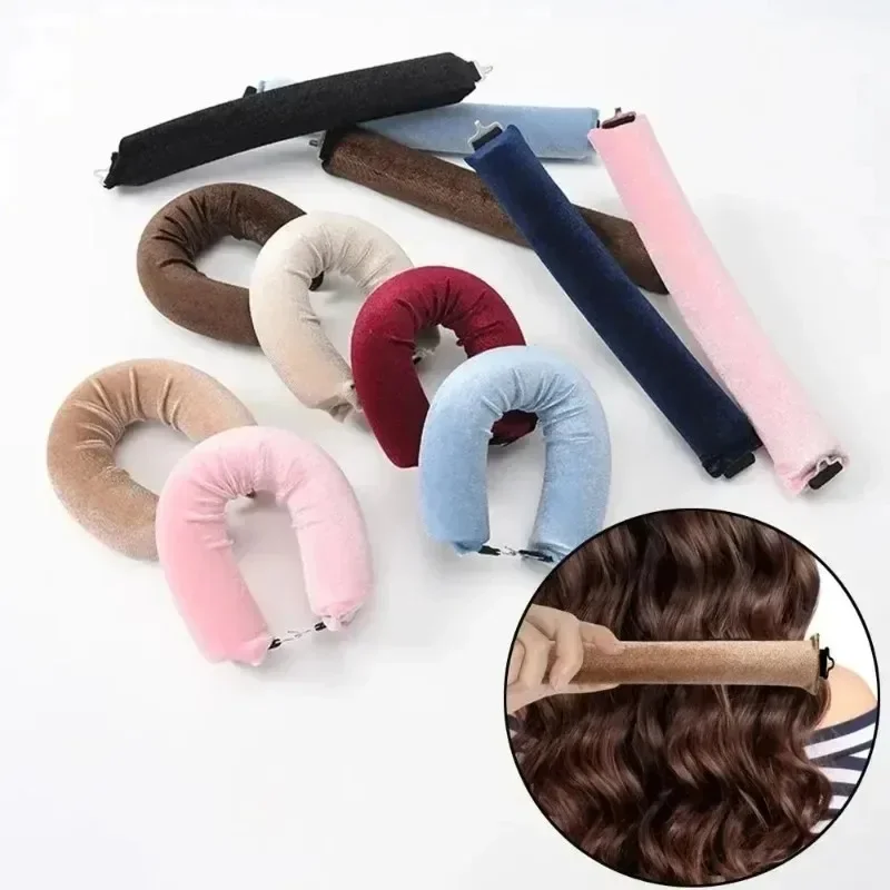 Encrespador de cabelo sem calor, rolos preguiçosos, haste de curling para dormir durante a noite, hastes flexíveis macias com gancho, ferramentas de estilo, 1pc, 3 pcs