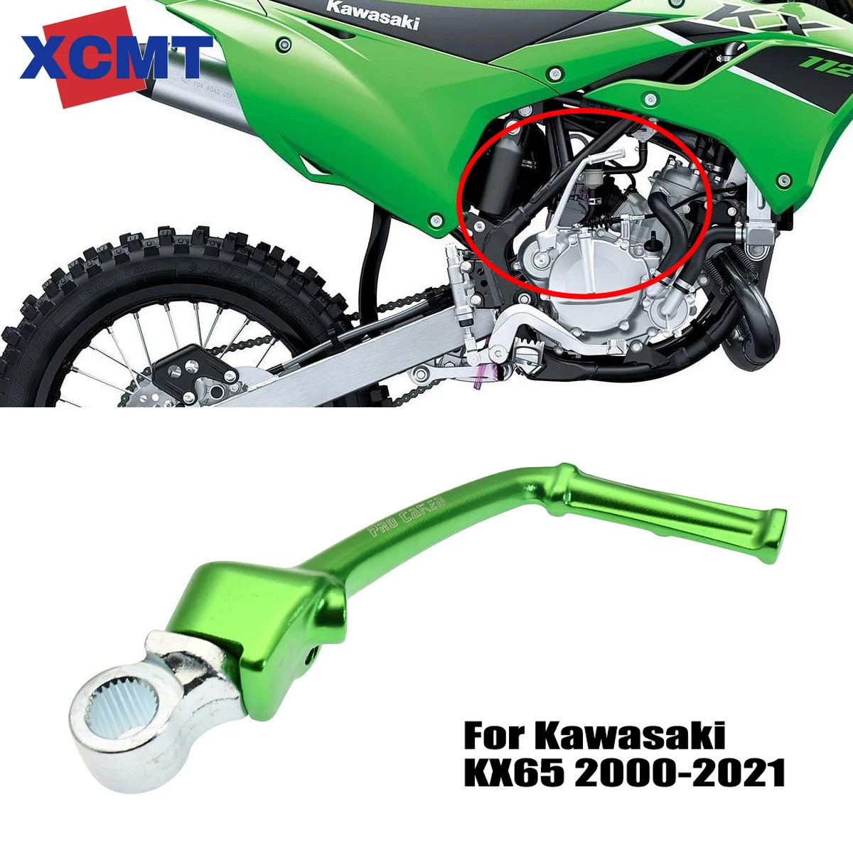 

Motorcycle CNC Kick Start Starter Lever Pedal For Kawasaki KX65 KX 65 2-Stroke Kid Dirt Bike Parts