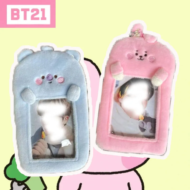 

BT21 K-pop artist photo storage card holder. KOYA, MANG, RJ, SHOOKY's plush protective covers are promotional items and gifts.