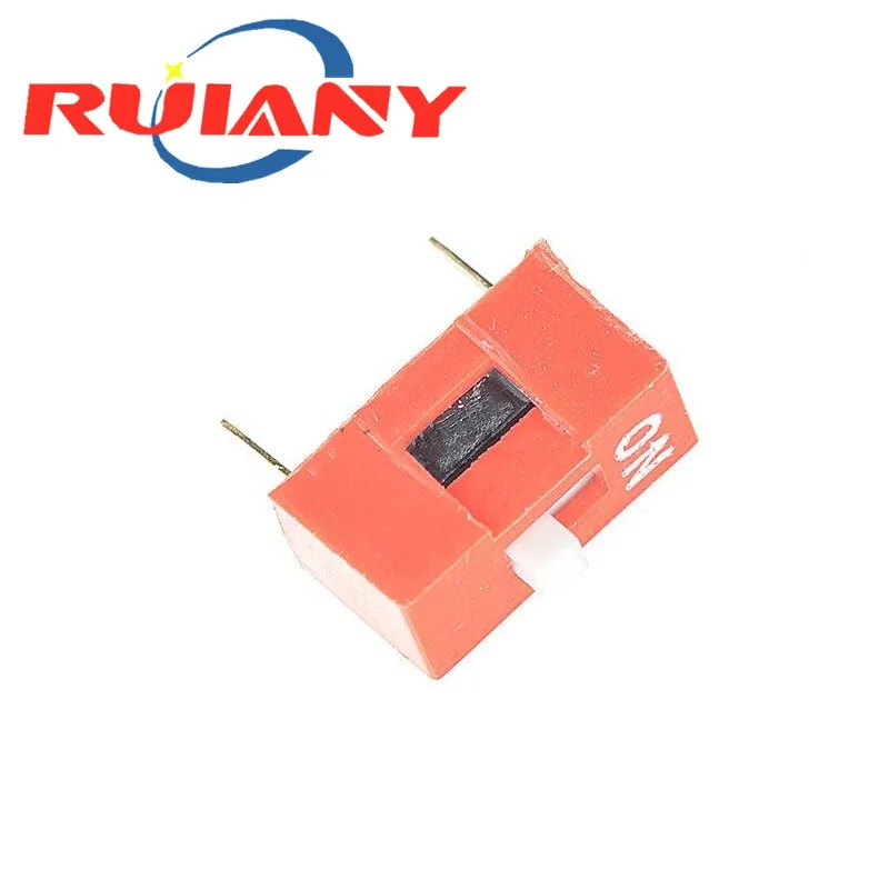 10PCS Slide Type Switch Module 1 2 3 4 5 6 7 8 9 10 12 Bit 2.54mm Position Way DIP Red Pitch Toggle Switch Red Snap Switch