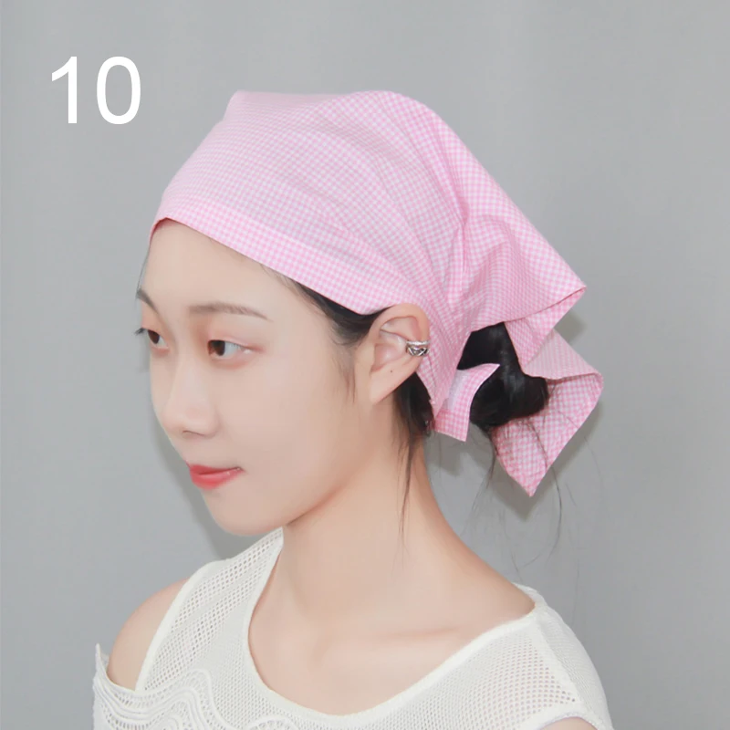 女性シェフ帽子日本キッチン三角スカーフレストランカフェウェイターキャップ調理バーベキュースカーフフードサービス作業服キャップ