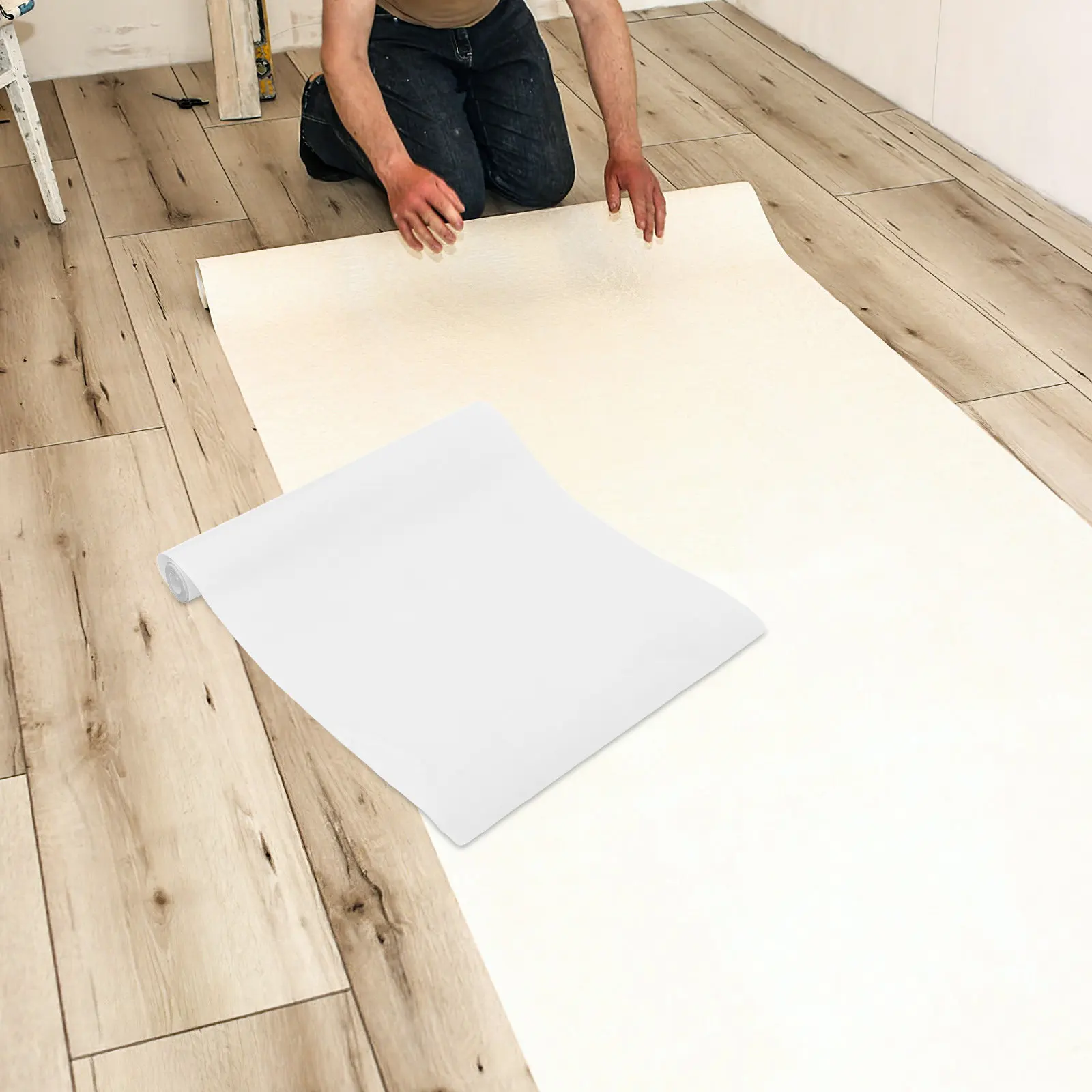 1Roll Waterproof Resistant Roll Heat Self Adhesive Wall Paper Clear Backsplash Film Kitchen Countertop Cabinet