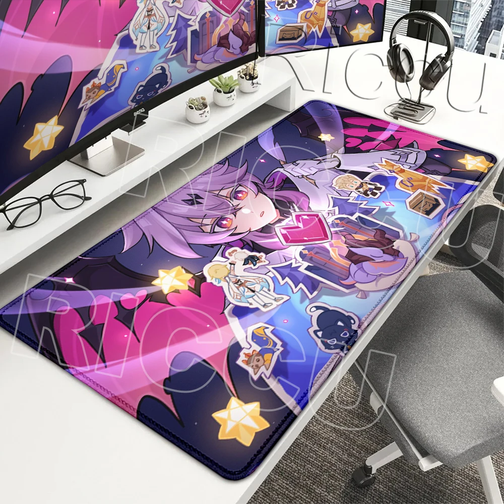 HD Print Durin Desk Mat Genshin Impact XXL Anime Cartoon Pattern Mouse Pads E-Sports Desk Mats PC Large Playmat Cute Rubber Mats
