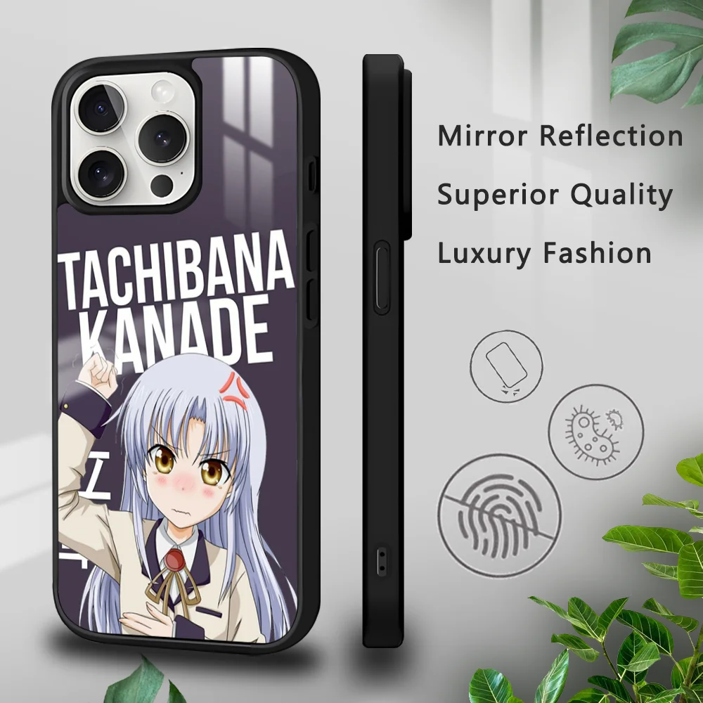 Anime A-Angel B-Beats Phone Case For iPhone 16 15 14 13 12 11 Pro Xs Max Mini Plus Celulares Hard Funda