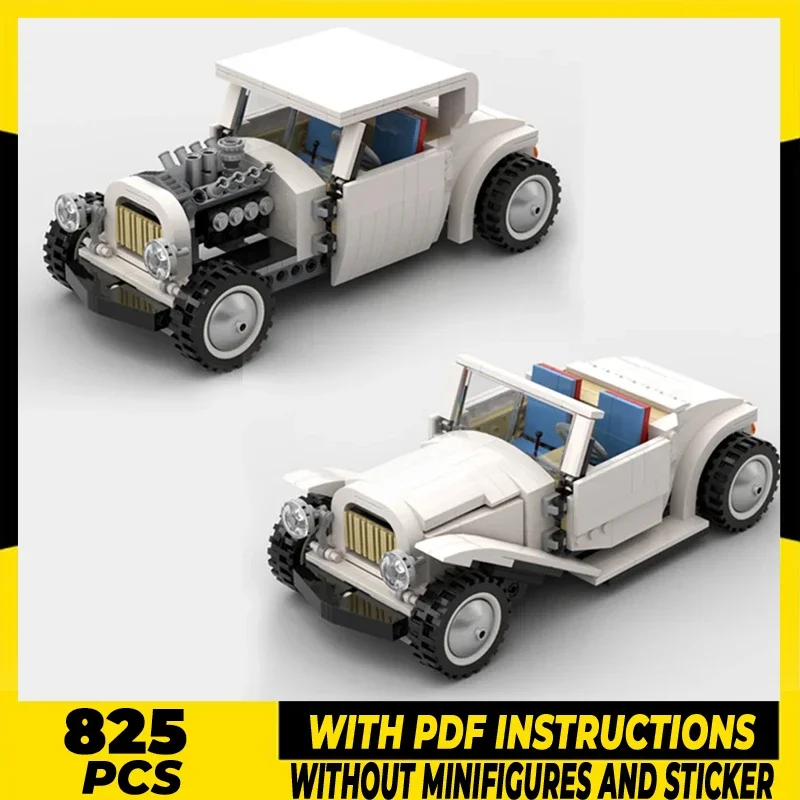 

Moc Building Bricks Classic Retro Car Model Technology Modular Hot Rod City Car Blocks Construstion Toy DIY Set Assembly Gifts