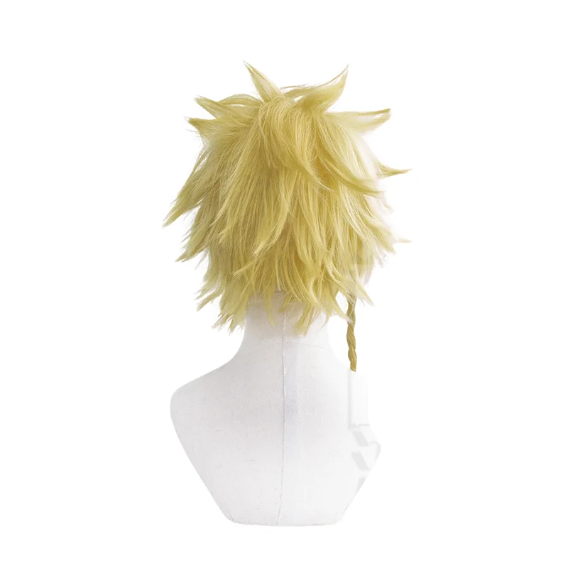 Anime Hell Paradise Aza Choubei Cos parrucca 45CM giallo corto resistente al calore capelli sintetici Halloween Party parrucche Cosplay + parrucca Cap