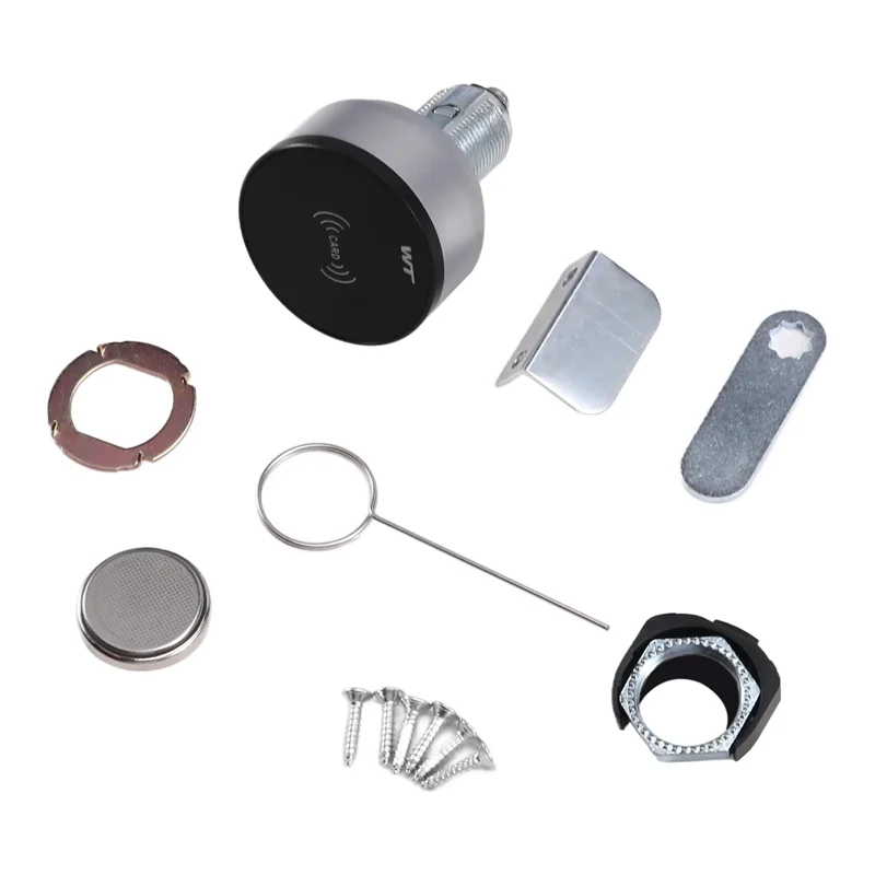 ABSQ-Office Desk Smart Lock Smart Mini IC Card Induction Lock For File Cabinets, Wardrobes, Mailboxes Home And Office Use