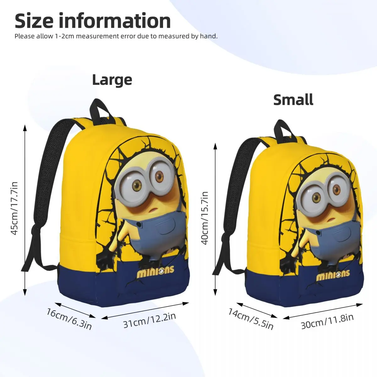 Do pracy Biuro Minionki Retro Zmywalny Spersonalizowany Despicable Me Minionki Torebka Dla Mężczyzn Torby Dziecięce Powrót do szkoły Prezent