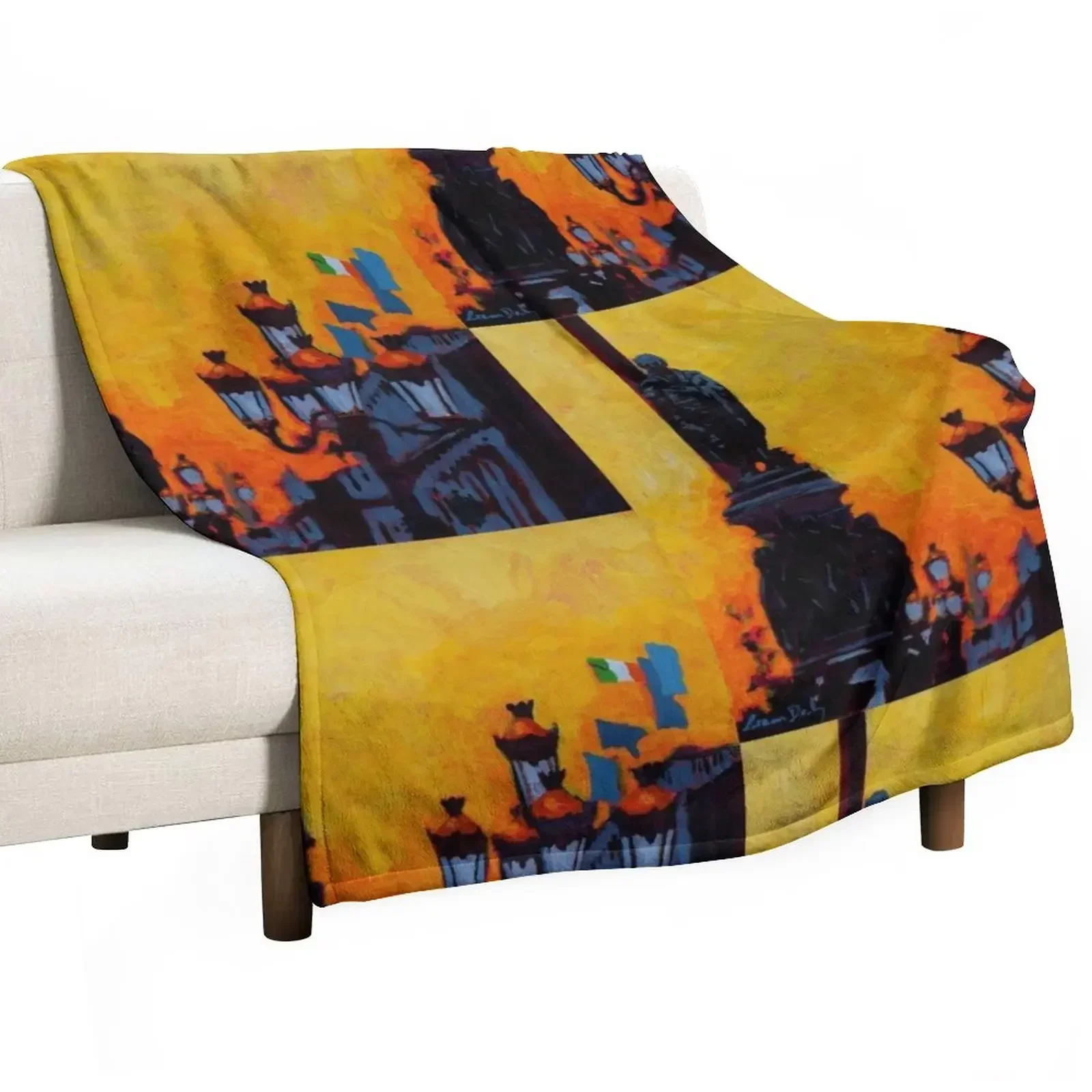 

O'Connell Lamps (Dublin, Ireland) Throw Blanket Flannels Luxury Designer Nap Blankets