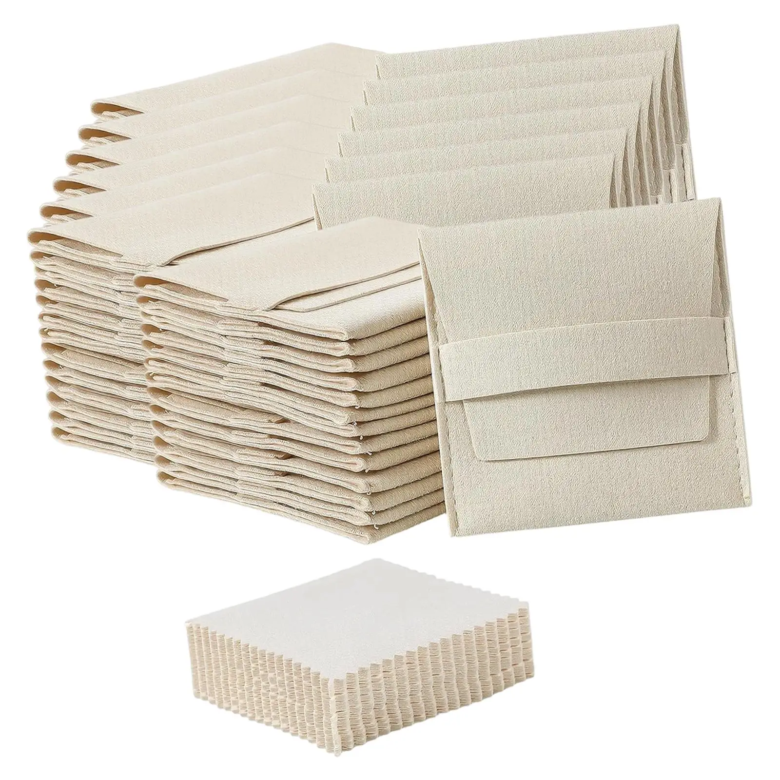 

120 шт. подарочных мешочков для украшений: многофункциональные роскошные органайзеры 8x8 см для браслетов и ожерелий с завязками, упаковочные пакеты