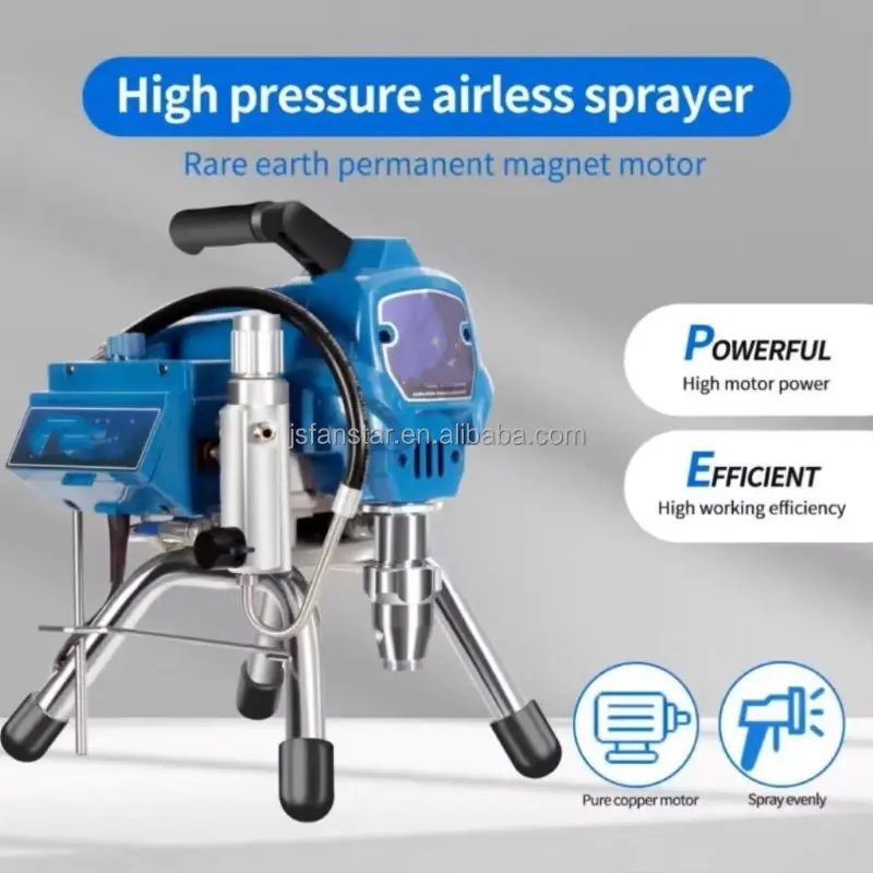 Neues elektrisches Design luftloser Farbsprüher 1000 W Maschine tragbar mit Kolbenpumpe