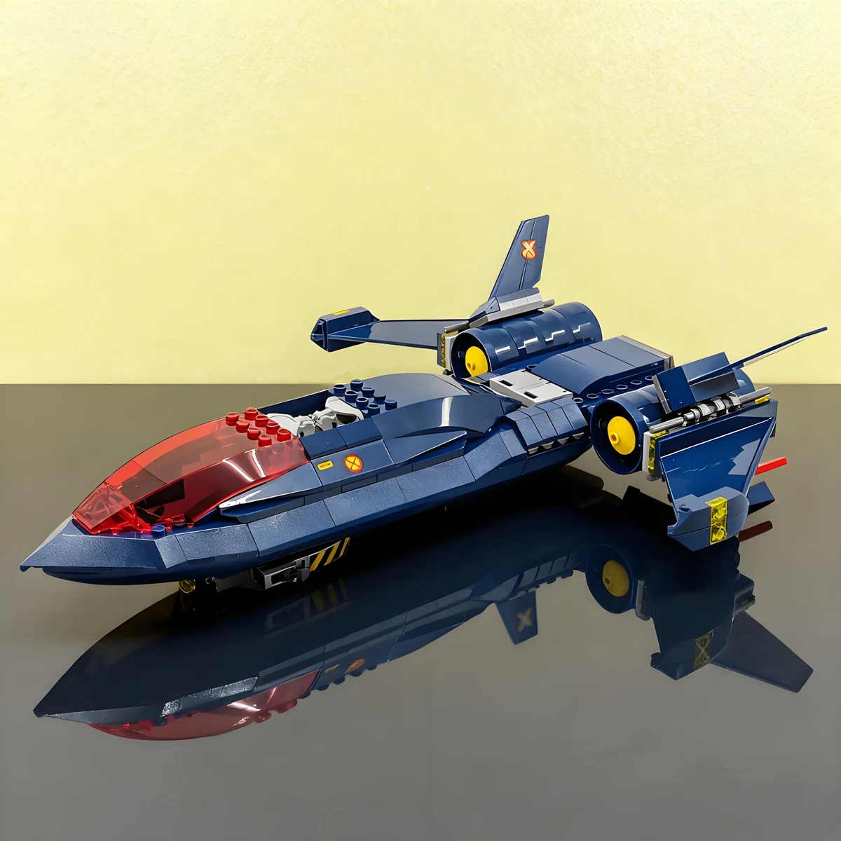 أبطال طائرات المعركة الأبطال الخارقين X-JET 97 Blackbird Airforce SR-71 طائرة سفينة الفضاء نموذج بنة الطوب لعبة هدية #1