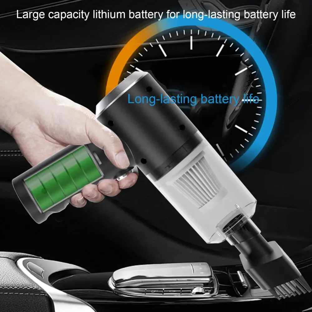 1 Set Home Car Vacuum Cleaner Wireless Portable 120W Strong Dust Cleaning Handheld Car Dust Collector Vehicle Supplies